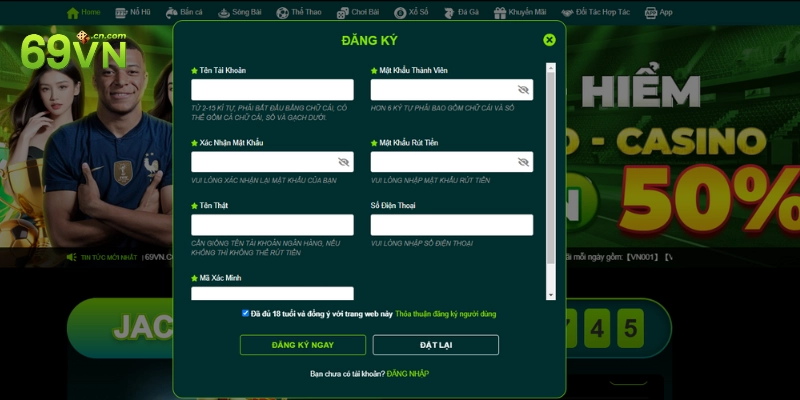Đăng ký nhanh chỉ 5 phút 
